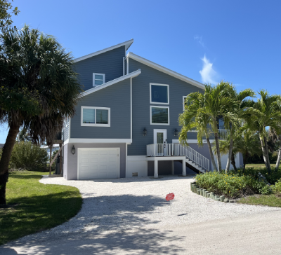 Aerial view of a small island in the middle of the sea.